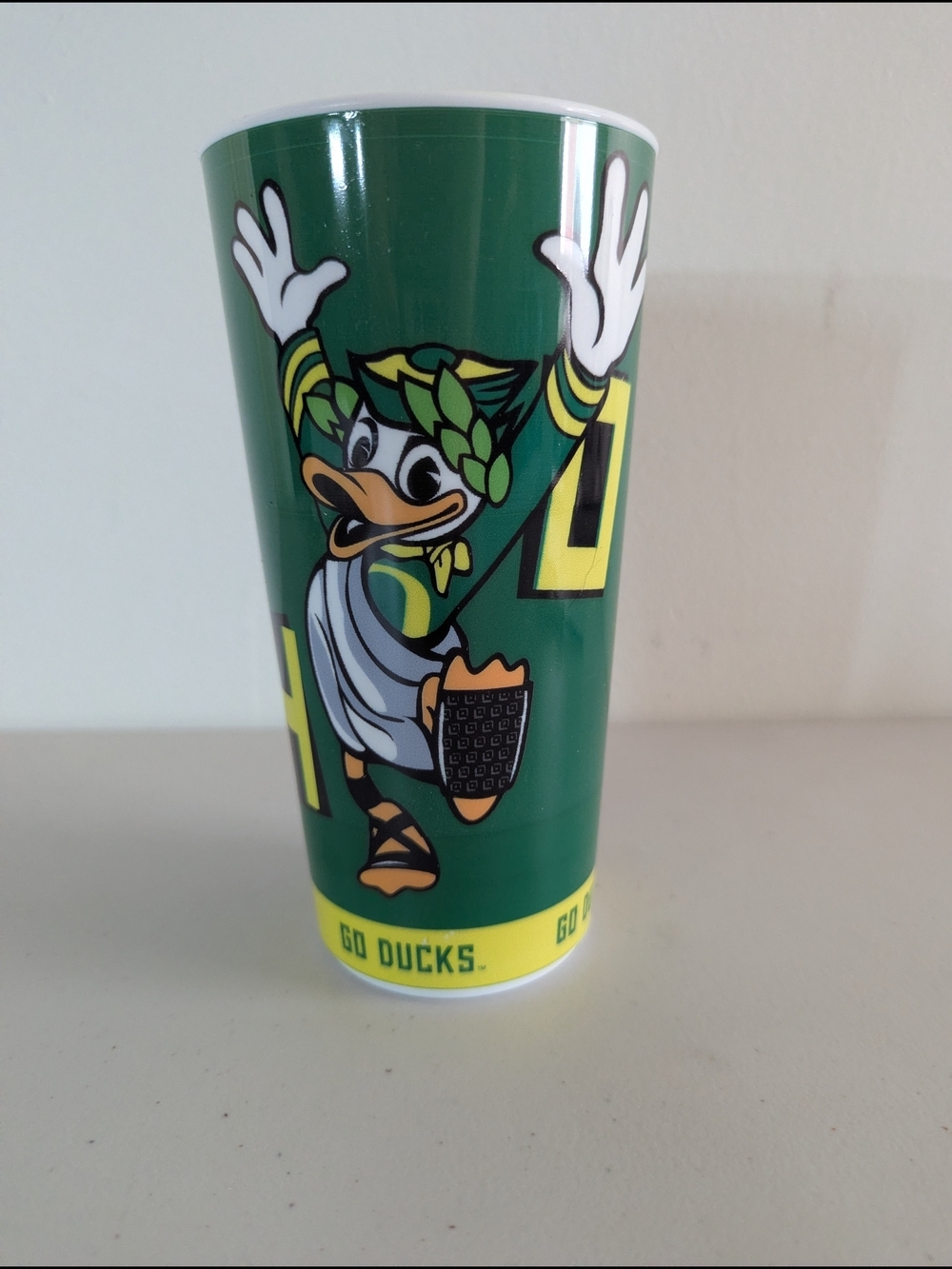 Oregon Ducks Plastic Stadium Cup Whirley DrinkWorks Green Mascot Go Ducks